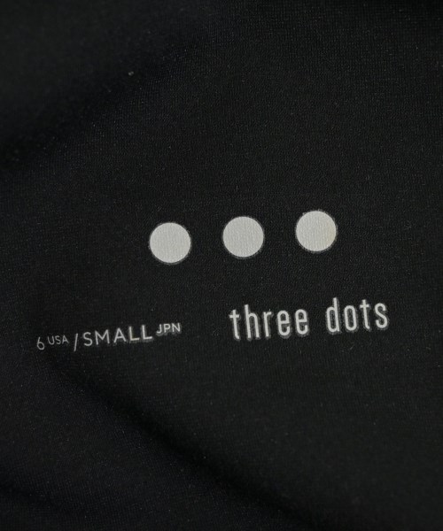 three dots（スリードッツ）パーカー 黒 サイズ:S レディース/2200693300076