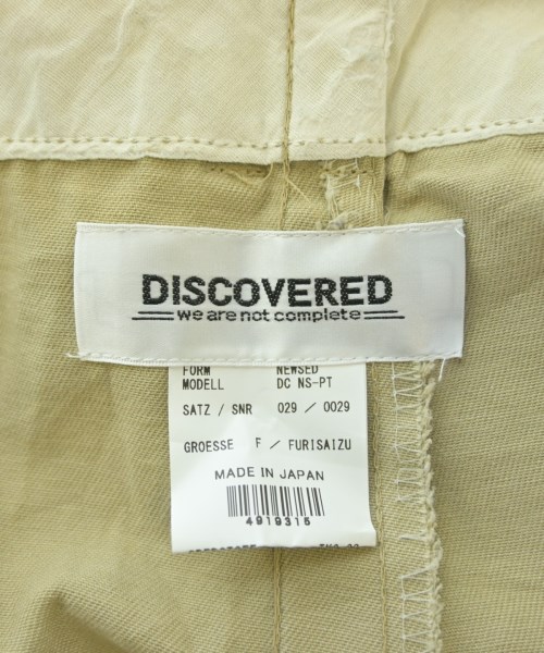 DISCOVERED（ディスカバード）チノパン ベージュ サイズ:F メンズ/2200622546018