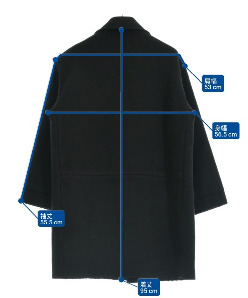 DISCOVERED（ディスカバード）チェスターコート 黒 サイズ:1(S位) メンズ/2200650288010