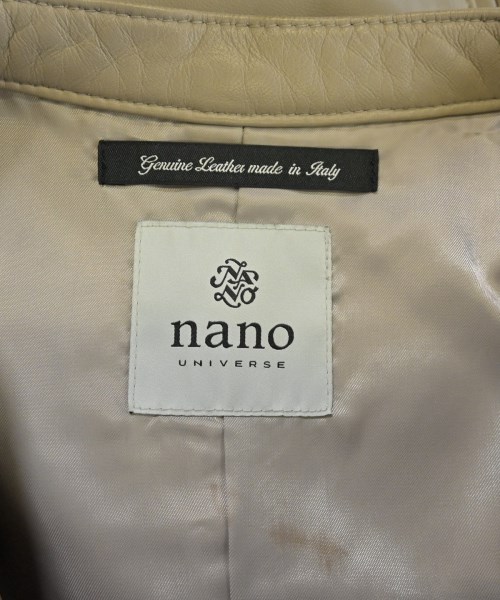 nano UNIVERSE（ナノユニバース）ライダース ベージュ サイズ:36(S位) レディース/2200634804045