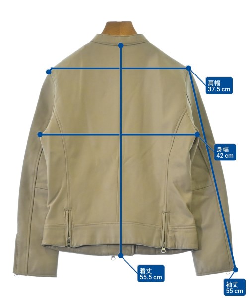 nano UNIVERSE（ナノユニバース）ライダース ベージュ サイズ:36(S位) レディース/2200634804045