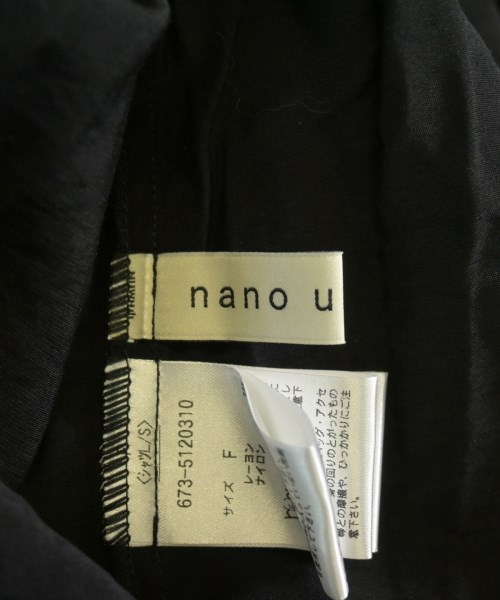nano UNIVERSE（ナノユニバース）ブラウス 黒 サイズ:F レディース/2200626118099