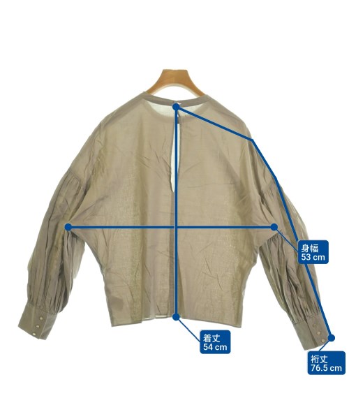 nano UNIVERSE（ナノユニバース）ブラウス 茶 サイズ:38(M位) レディース/2200641157042