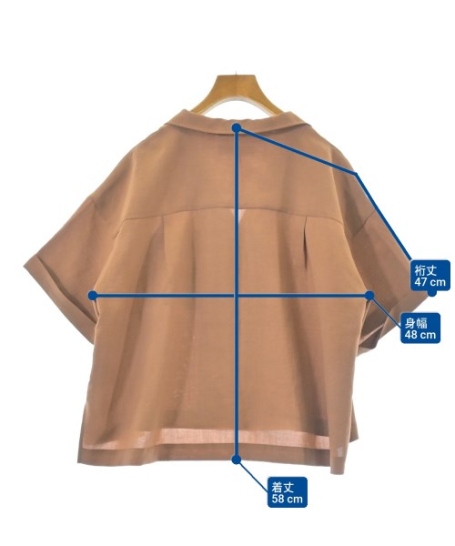 nano UNIVERSE（ナノユニバース）ブラウス 茶 サイズ:38(M位) レディース/2200622089355