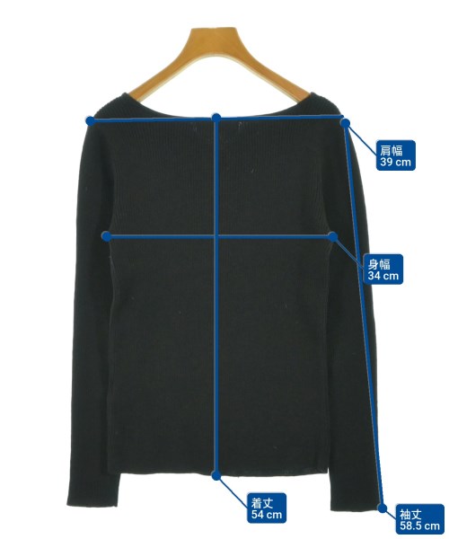 nano UNIVERSE（ナノユニバース）ニット・セーター 黒 サイズ:F レディース/2200624657095