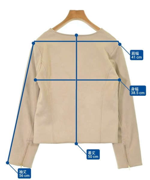 nano UNIVERSE（ナノユニバース）ライダース ベージュ サイズ:38(M位) レディース/2200616354025