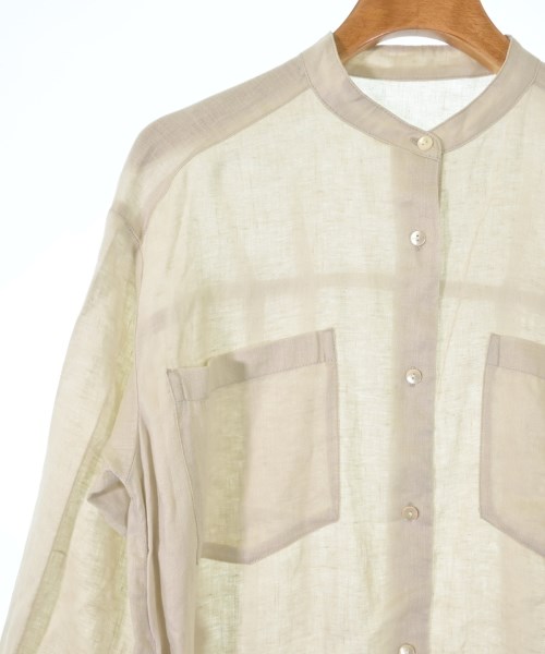 nano UNIVERSE（ナノユニバース）シャツワンピース ベージュ サイズ:36(S位) レディース/2200611803061