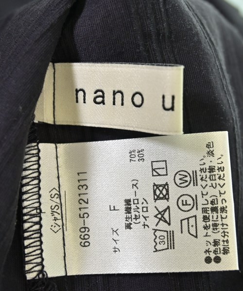 nano UNIVERSE（ナノユニバース）カジュアルシャツ 黒 サイズ:F レディース/2200608255026
