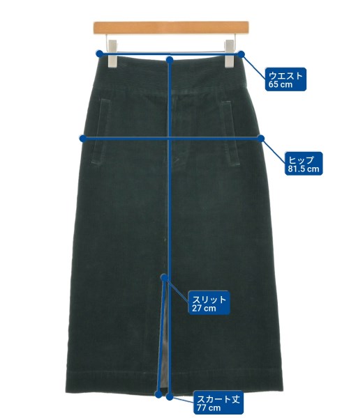 nano UNIVERSE（ナノユニバース）ロング・マキシ丈スカート 緑 サイズ:36(S位) レディース/2200670543014