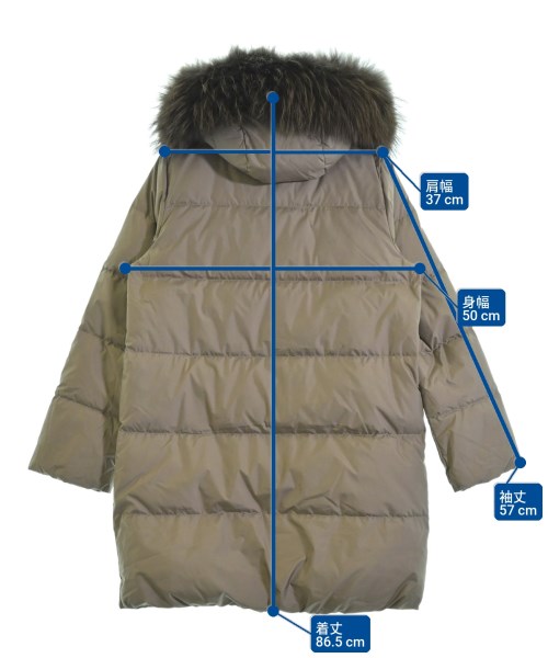 nano UNIVERSE（ナノユニバース）ダウンコート 茶 サイズ:36(S位) レディース/2200669088014