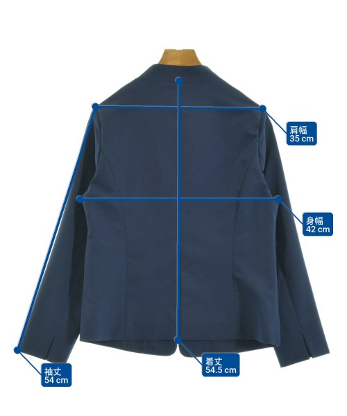nano UNIVERSE（ナノユニバース）ノーカラージャケット 紺 サイズ:36(S位) レディース/2200674591035