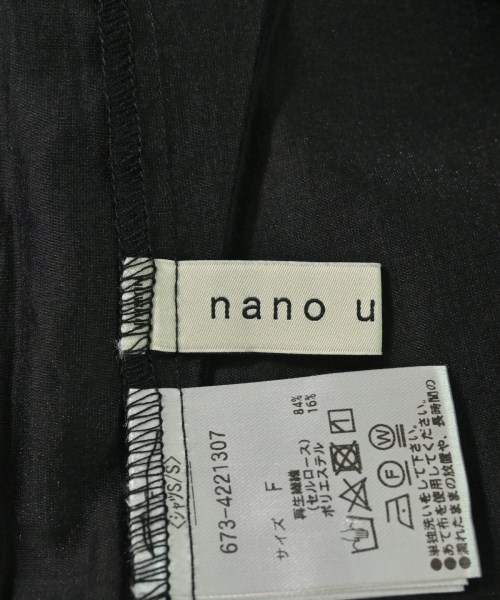 nano UNIVERSE（ナノユニバース）カジュアルシャツ 黒 サイズ:F レディース/2200676951141