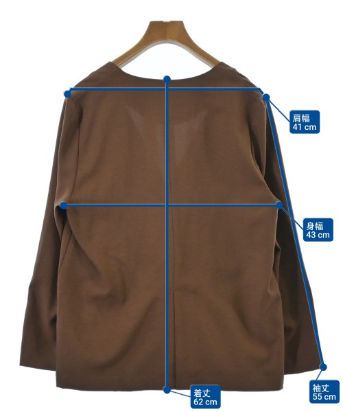 nano UNIVERSE（ナノユニバース）ノーカラージャケット 茶 サイズ:38(M位) レディース/2200613464031