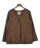 nano UNIVERSE（ナノユニバース）ノーカラージャケット 茶 サイズ:38(M位) レディース/2200613464031