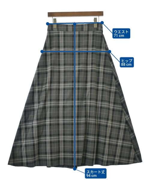 nano UNIVERSE（ナノユニバース）ロング・マキシ丈スカート グレー サイズ:38(M位) レディース/2200637150026