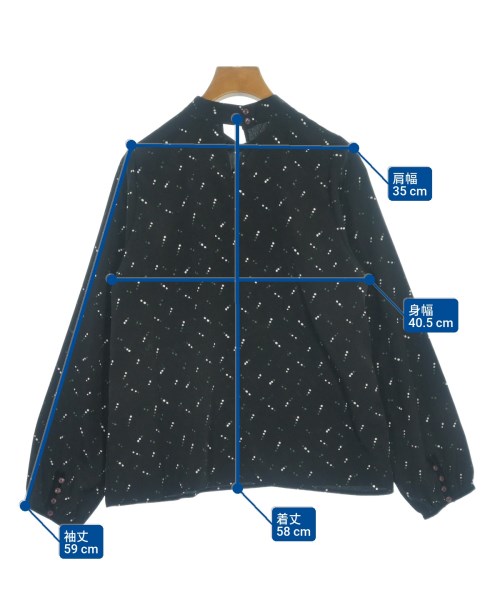 nano UNIVERSE（ナノユニバース）カジュアルシャツ 黒 サイズ:38(M位) レディース/2200649597079