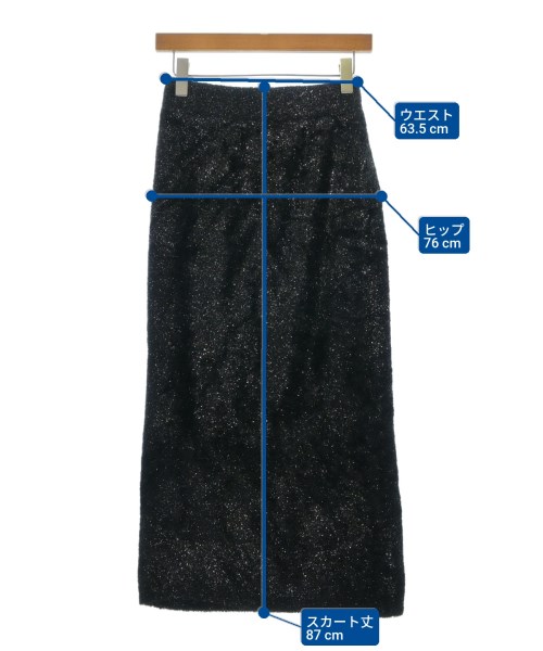 nano UNIVERSE（ナノユニバース）ロング・マキシ丈スカート 黒 サイズ:M レディース/2200642419026