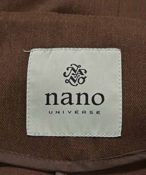nano UNIVERSE（ナノユニバース）ノーカラージャケット 茶 サイズ:36(S位) レディース/2200701413026