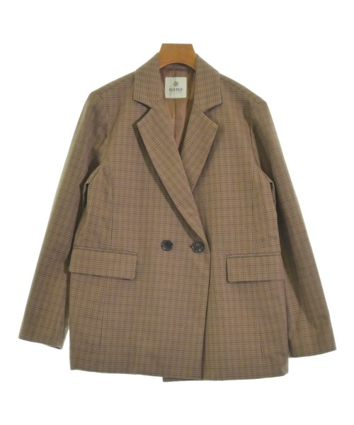 nano UNIVERSE(ナノユニバース)テーラードジャケット 茶 サイズ:38(M位)/2200658010040