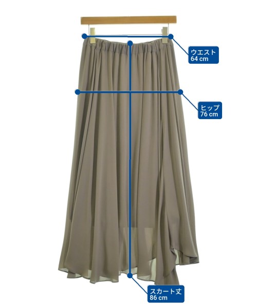 nano UNIVERSE（ナノユニバース）ロング・マキシ丈スカート グレー サイズ:38(M位) レディース/2200668294010