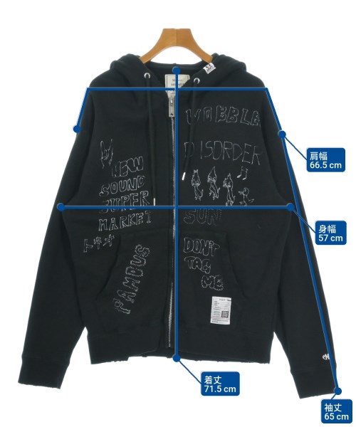 Maison MIHARA YASUHIRO（メゾンミハラヤスヒロ）パーカー 黒 サイズ:44(S位) メンズ/2200659744036