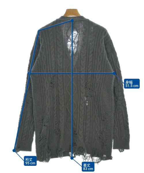 MIHARA YASUHIRO（ミハラヤスヒロ）カーディガン グレー サイズ:48(L位) メンズ/2200660810058