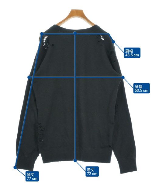 MIHARA YASUHIRO（ミハラヤスヒロ）スウェット 黒 サイズ:48(L位) メンズ/2200648152033