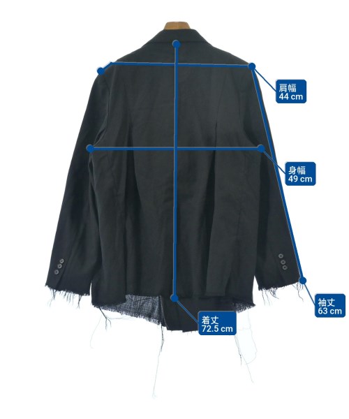 MIHARA YASUHIRO（ミハラヤスヒロ）テーラードジャケット 黒 サイズ:36(XS位) メンズ/2200663858057