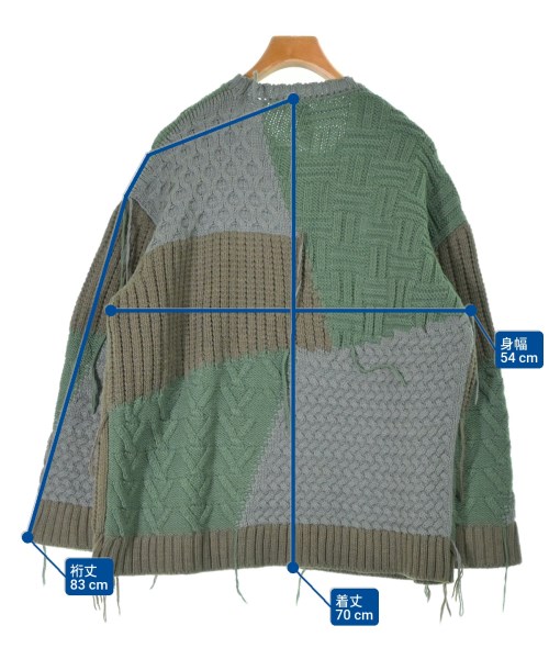 MIHARA YASUHIRO（ミハラヤスヒロ）ニット・セーター 緑 サイズ:48(L位) メンズ/2200669095043