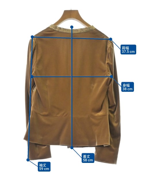 VIVIENNE TAM（ヴィヴィアンタム）ノーカラージャケット 茶 サイズ:38(M位) レディース/2200621529074