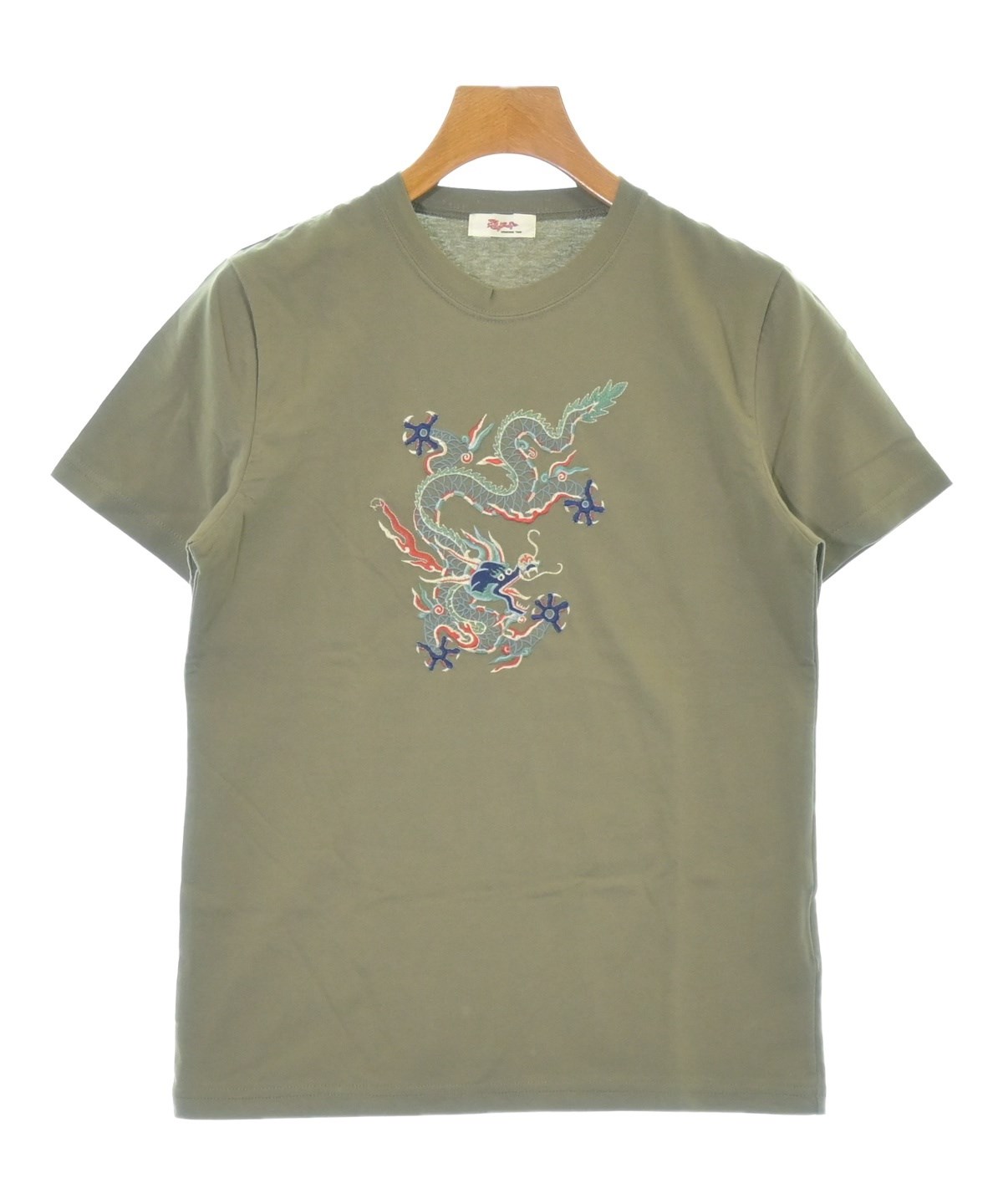 00s 2008 ヴィヴィアンタム チャイナカラー 龍 竜 Tシャツ /ME12 VIVIENNE TAM（ヴィヴィアンタム）Tシャツ・カットソー カーキ サイズ