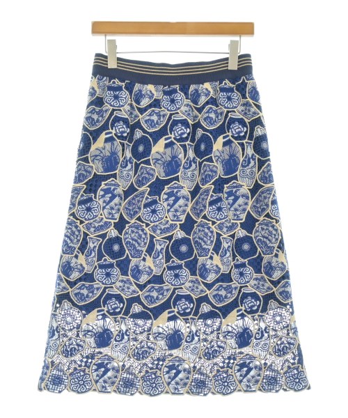 VIVIENNE TAM（ヴィヴィアンタム）ロング・マキシ丈スカート 青 サイズ:42(L位) レディース/2200641163036