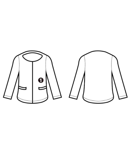 ANYA HINDMARCH（アニヤ　ハインドマーチ）ノーカラージャケット 紺 サイズ:L レディース/2200653591094