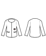 ANYA HINDMARCH（アニヤ　ハインドマーチ）ノーカラージャケット 紺 サイズ:L レディース/2200653591094