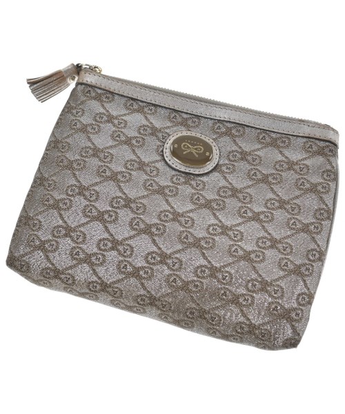 ANYA HINDMARCH(アニヤ　ハインドマーチ)ポーチ シルバー サイズ:-/2200670765027