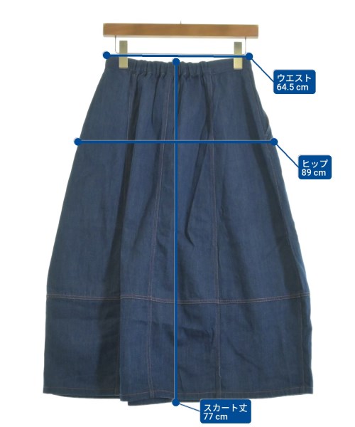 Jocomomola（ホコモモラ）ロング・マキシ丈スカート 紺 サイズ:40(M位) レディース/2200628725103