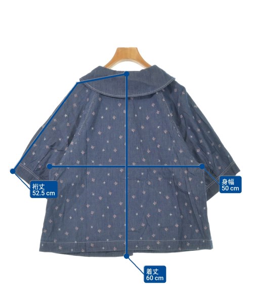 Jocomomola（ホコモモラ）ブラウス 青 サイズ:40(M位) レディース/2200628725455