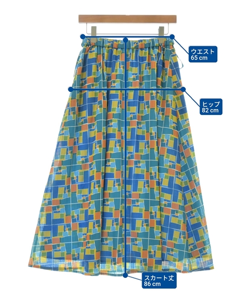 Jocomomola（ホコモモラ）ロング・マキシ丈スカート 青 サイズ:40(M位) レディース/2200621414158