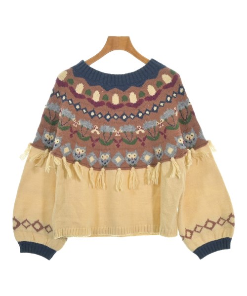 Jocomomola(ホコモモラ)ニット・セーター 黄 サイズ:40(M位)/2200669759013