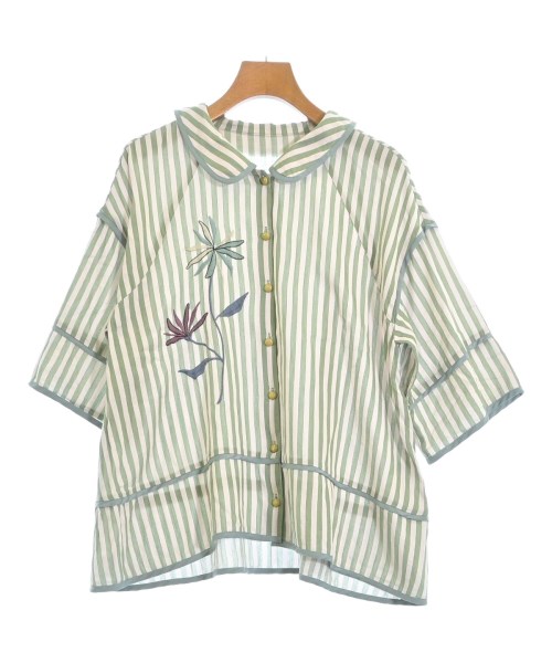 Jocomomola(ホコモモラ)カジュアルシャツ 緑 サイズ:40(M位)/2200674807068