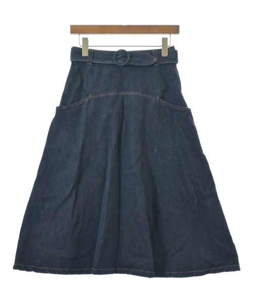 Jocomomola(ホコモモラ)ロング・マキシ丈スカート 紺 サイズ:40(M位)/2200649794010