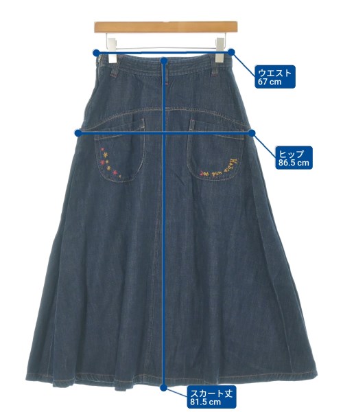 Jocomomola（ホコモモラ）ロング・マキシ丈スカート 紺 サイズ:40(M位) レディース/2200651185011