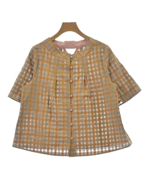 Jocomomola(ホコモモラ)ブラウス 茶 サイズ:40(M位)/2200633264055