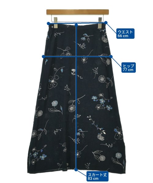 LAURA ASHLEY（ローラアシュレイ）ロング・マキシ丈スカート 紺 サイズ:11(M位) レディース/2200692857045