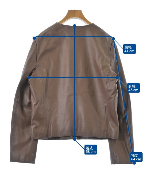 JOSEPH（ジョセフ）ライダース 茶 サイズ:42(XL位) レディース/2200674202337