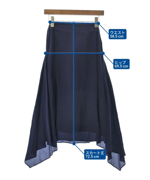 JOSEPH（ジョセフ）ロング・マキシ丈スカート 紺 サイズ:36(M位) レディース/2200664206116