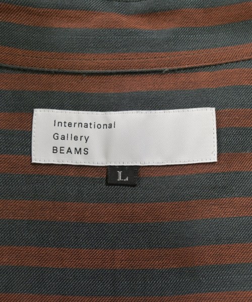 International Gallery BEAMS（インターナショナルギャラリービームス）カジュアルシャツ 茶 サイズ:L メンズ/2200732209704