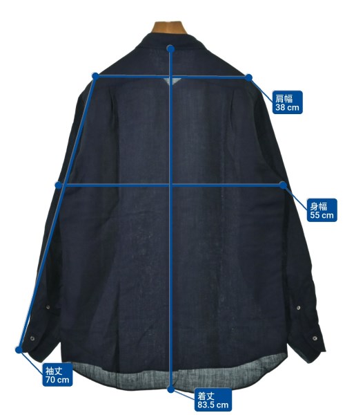 SOVEREIGN（ソブリン）カジュアルシャツ 紺 サイズ:XL メンズ/2200653435329