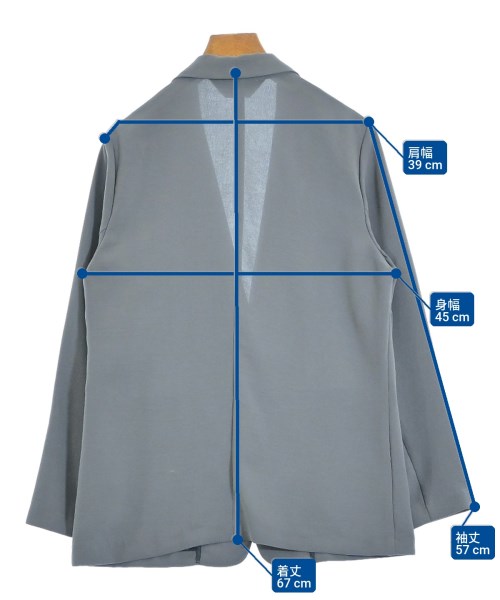 INDIVI（インディヴィ）カジュアルジャケット グレー サイズ:38(M位) レディース/2200621109054