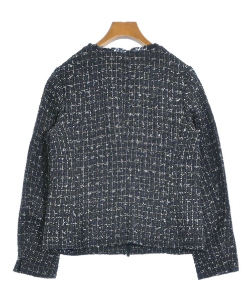 INDIVI（インディヴィ）ノーカラージャケット 紺 サイズ:38(M位) レディース/2200621109092